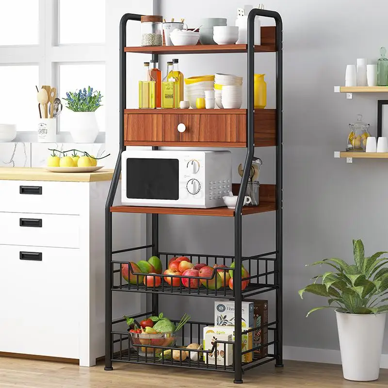 Кухонная стойка для хранения микроволновая печь стеллаж простая миска напольная