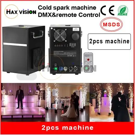2pcs machine 400 Вт холодная Искра фейерверк Машина Dmx и дистанционное управление фейерверк фонтанная машина для свадьбы - Цвет: 2pcs machine