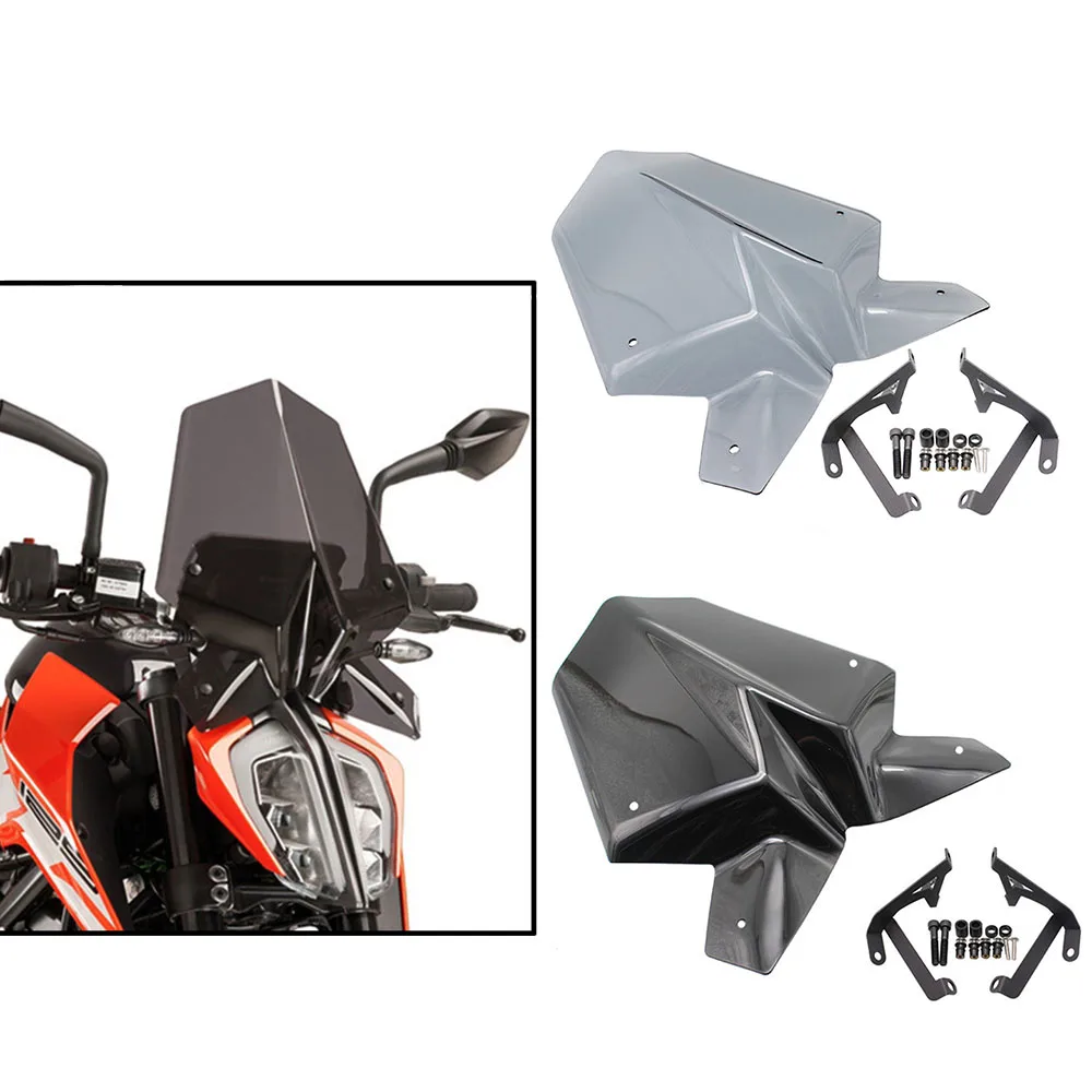 Мото спорт лобовое стекло козырек ветрового стекла Viser подходит для Duke 125 390 2017 2018