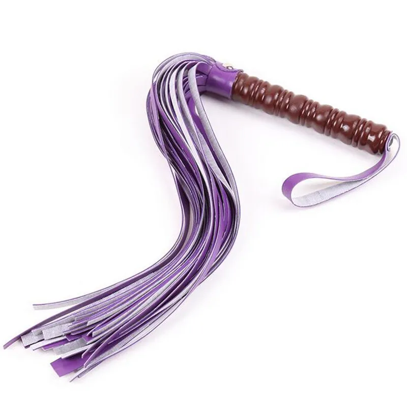 Взрослые игры Фетиш флирт фиолетовая кожа шлепание весло плетка флоггер секс