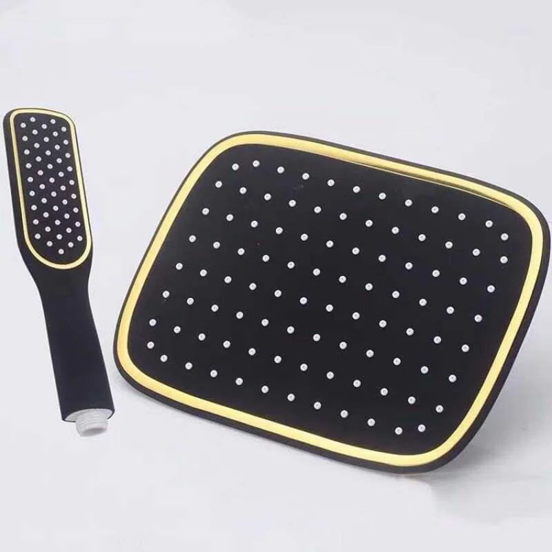 luxury black shower head removable hand held rainfall spray shower head set for bathroom matte black high quality free global shipping