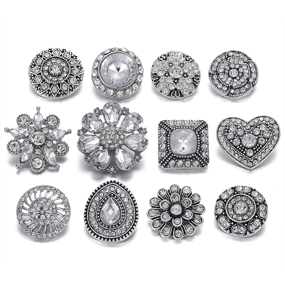 10 шт./лот новинка 2019 ювелирное изделие 18 мм кнопки смешанные цвета: розовый