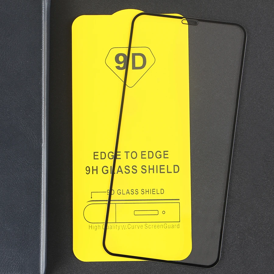 100pcs/lot 9D Tempered Glass for iPhone 14 13 12 11Pro Max 13 Pro 13 12 Mini X XS XR 678 Plus Full Cover Screen Protector Film