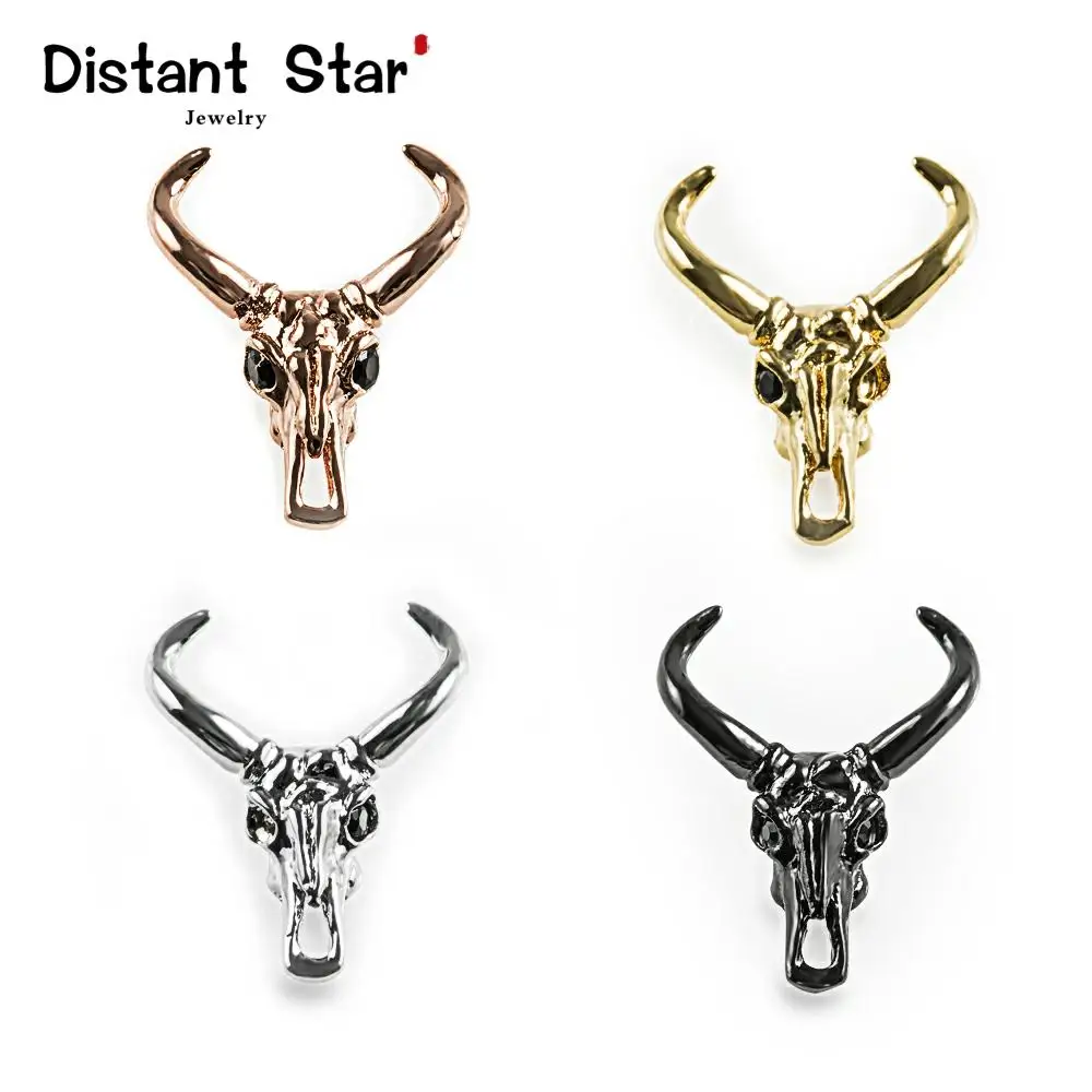 Новый высококачественный латунный кубический цирконий в форме головы коровы 22*17