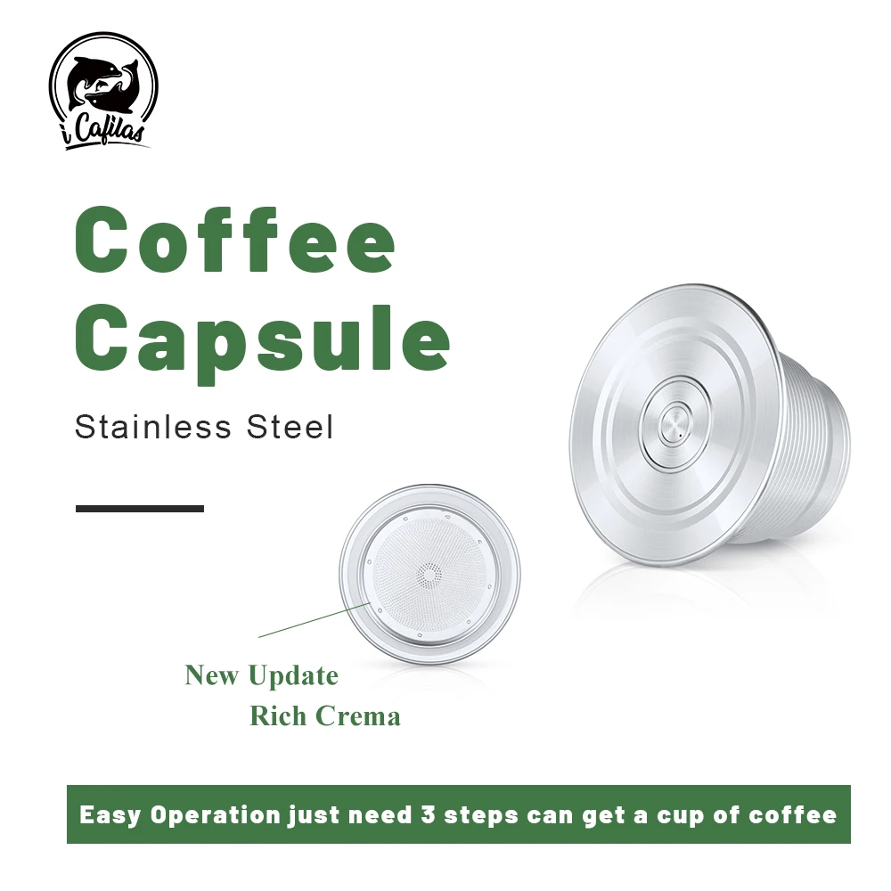 

Icafilas новая капсула для кофе для Nepsresso кафе кофе Pod Cafetera Expreso крем многоразовый фильтр подходит ESSENZA мини машина