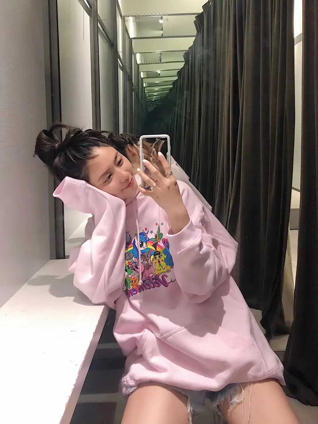 Женская толстовка с капюшоном для подиума, Vetements, свитшоты с единорогом, с принтом, с капюшоном, хлопковые, розовые, Vetements, толстовки Kanye West Heron MB, уличная одежда