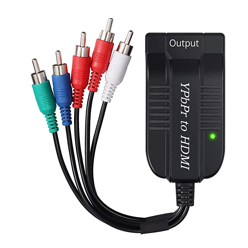 Преобразователь компонентов в HDMI 5RCA RGB YPbPr поддержка 1080P видео аудио адаптер для DVD