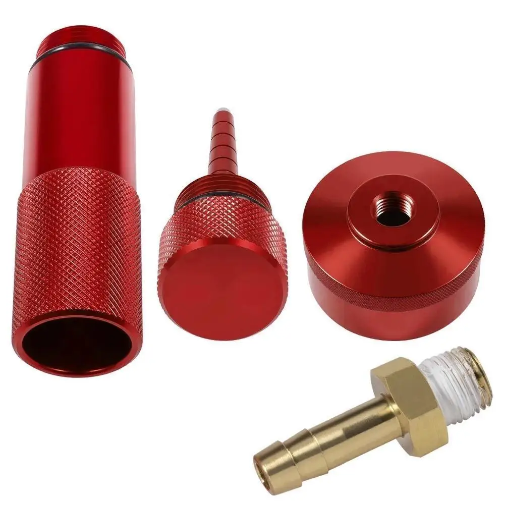 Red Upgrade Extended Run Gas w/ Brass Hose Fitting Oil Funnel Magnetic Dipstick for Honda Generator EU2000i EU1000i