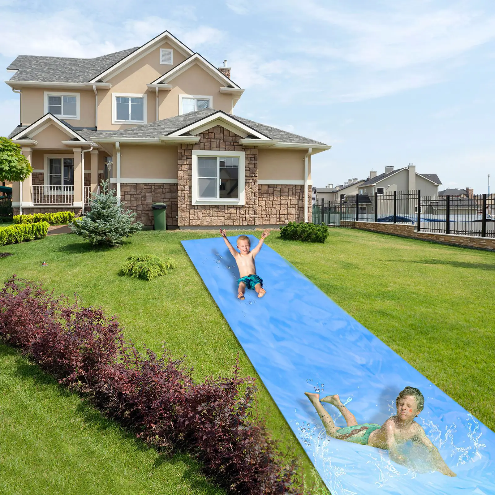 

Games Center Backyard Children Adult Toys Inflatable Water Slide Pools Children Kids Summer Backyard Outdoor Water Toys