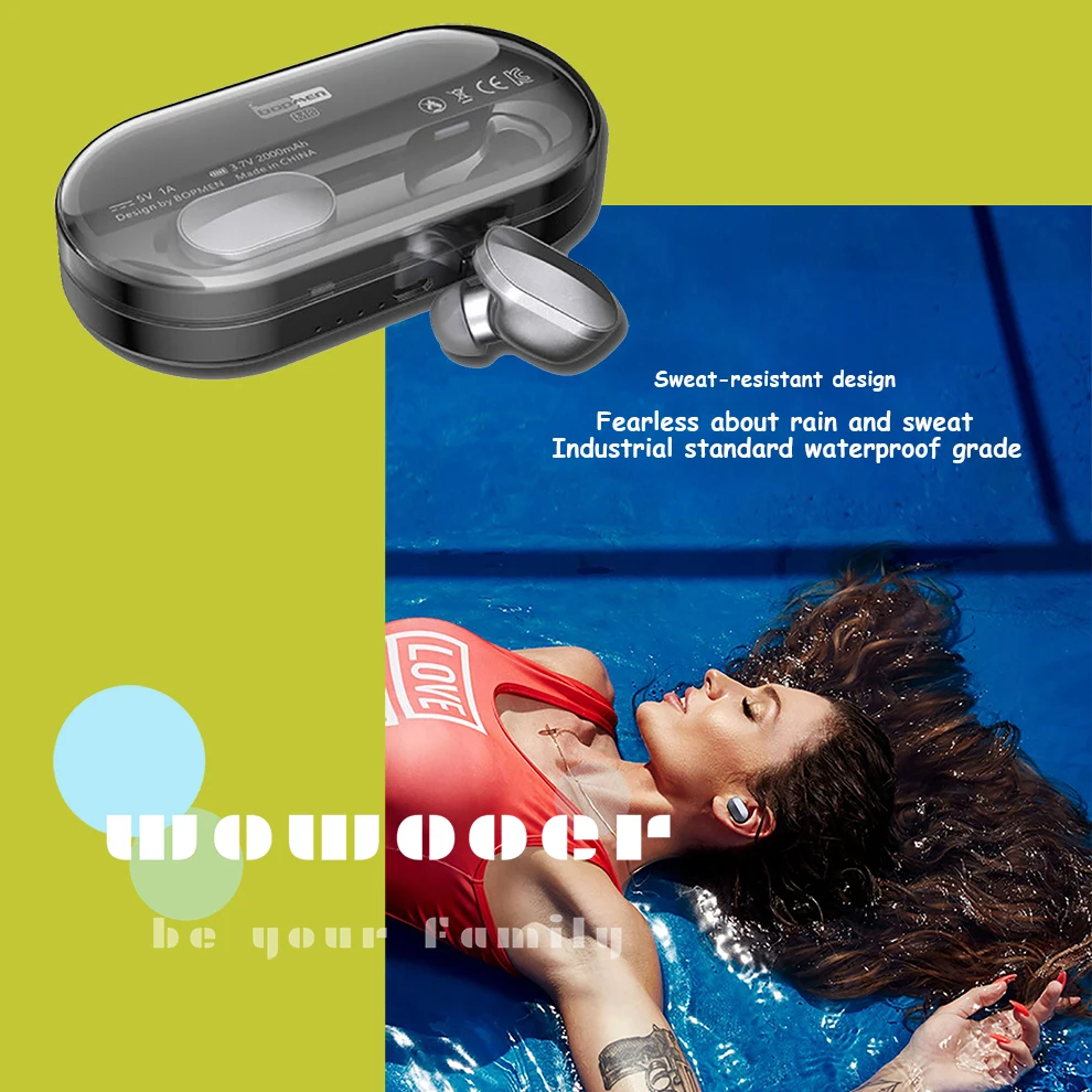 Размер Беспроводной стерео наушники гарнитура Bluetooth вкладыши спортивные