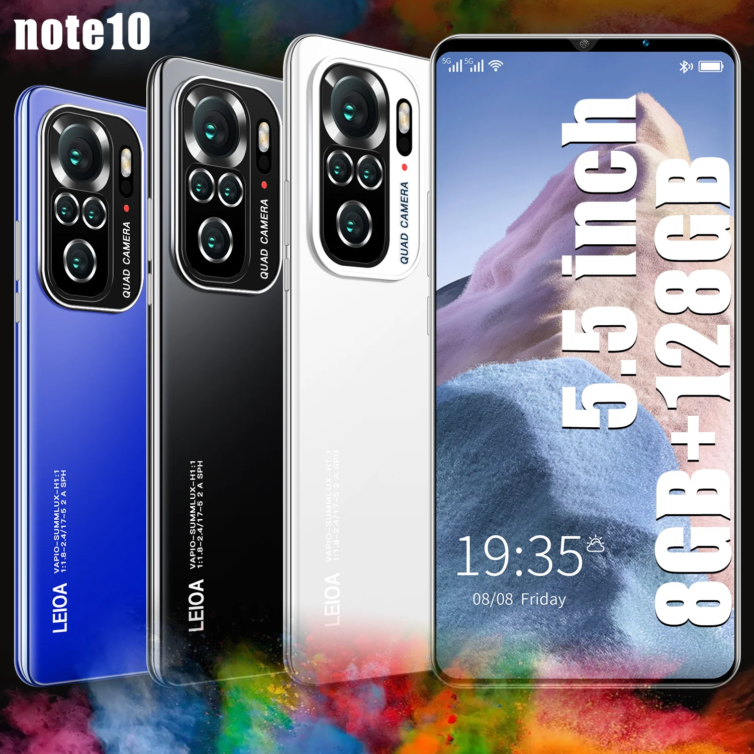 

Смартфон глобальная версия Note10, 5,5 дюйма, 8 + 256 ГБ, 4800 мА · ч