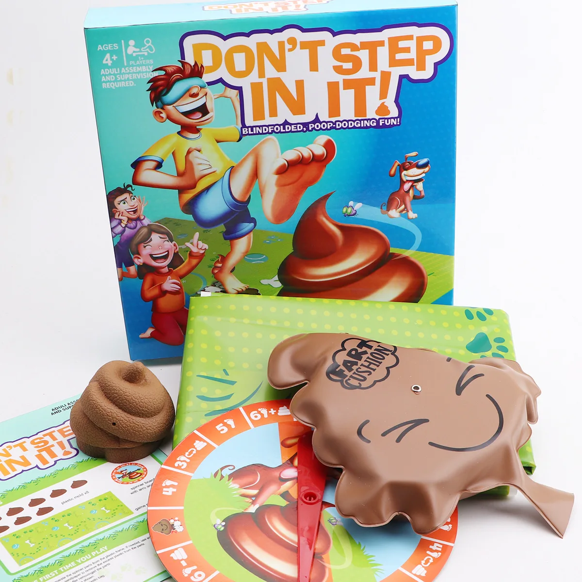 

Don't Step In It Interaction Party Game Laughting Funny Games Game Blindfolded Poop Dodging Fun for Kids Spoof Amusing Children