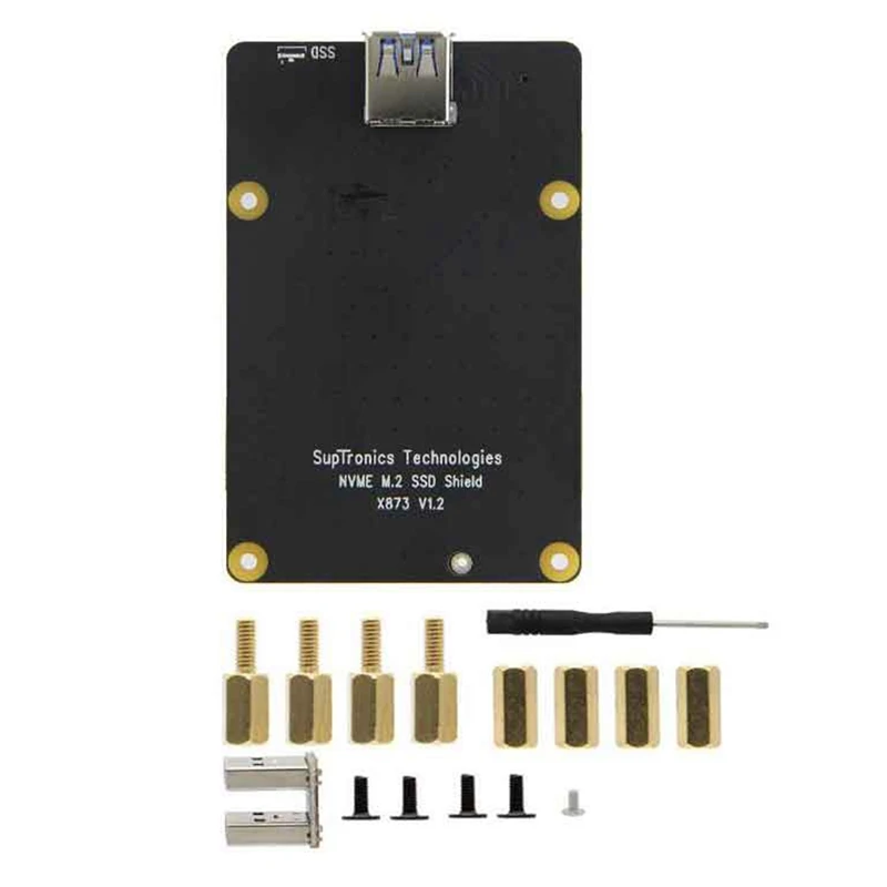 

X873 V1.2 NVME M.2 2280 SSD Плата расширения USB 3,0 источник питания для Raspberry Pi 4B