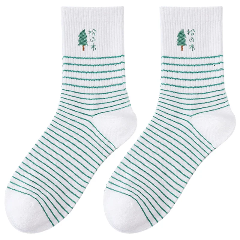 

striped socks harajuku woman kawaii calcetines women skarpetki meias white meia calcetas mujer cute sock japanese fashion cotton
