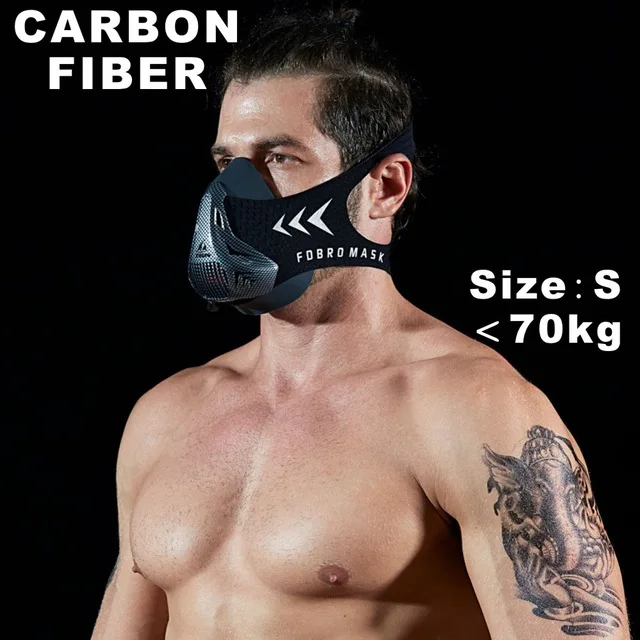 Carbon Fiber S FDBRO Беговая Спортивная маска для фитнеса, тренировки, сопротивление поднятию, кардио, выносливость, Спортивная маска для фитнеса, тренировок, Спортивная маска 3,0 - Цвет: Carbon Fiber S