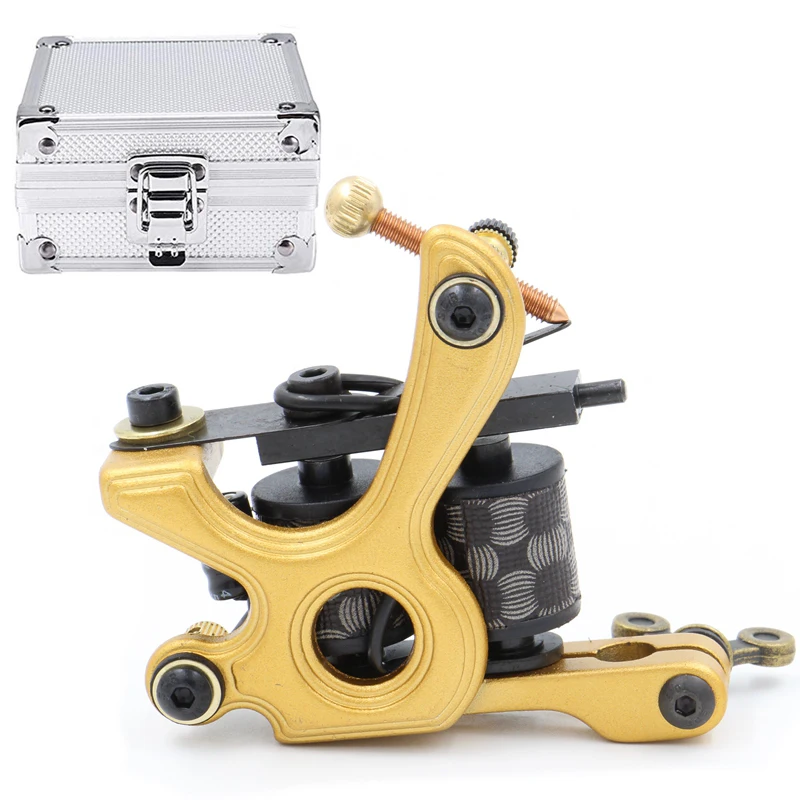 

Катушка для тату-машинки, 10 основополагающих катушек, легкие тату-пистолеты для шейдера и лайнера, цветная подкладка с коробкой для тату-маш...