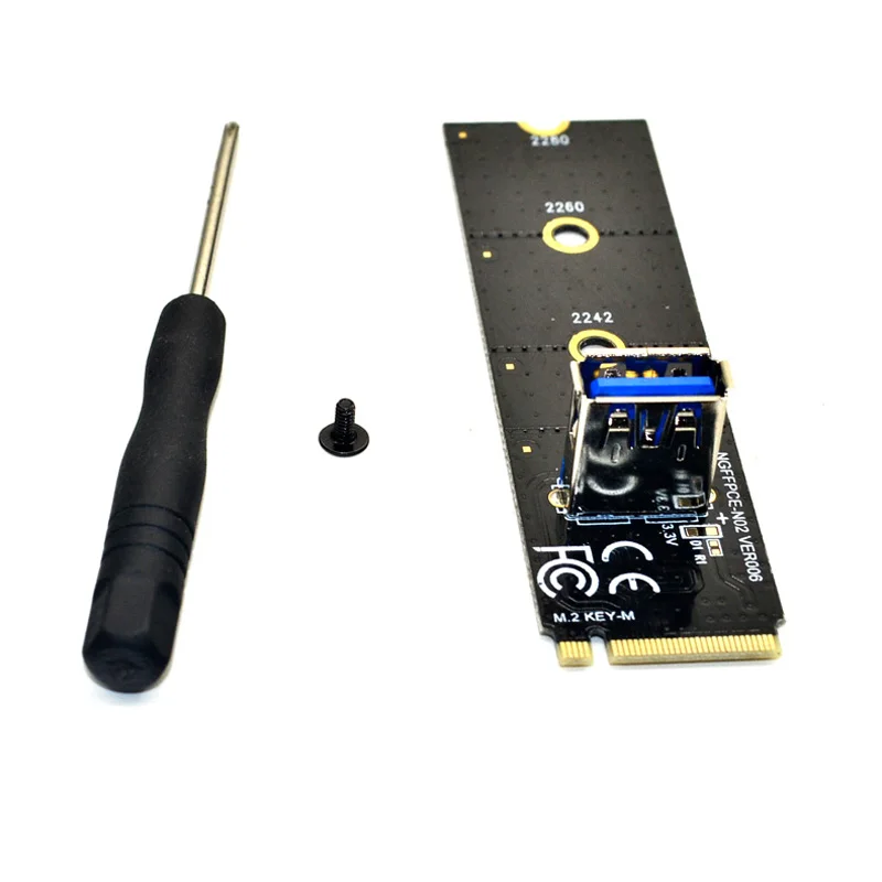 Новая переводная карта NGFF M.2 к PCI-E X16 для майнинга Pcie Райзер брелок 4 контакта 6