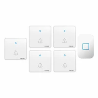 cacazi wireless doorbell waterproof 300m remote cr2032 battery 5 transmitter 1 receiver us eu uk plug smart home ring bell chime