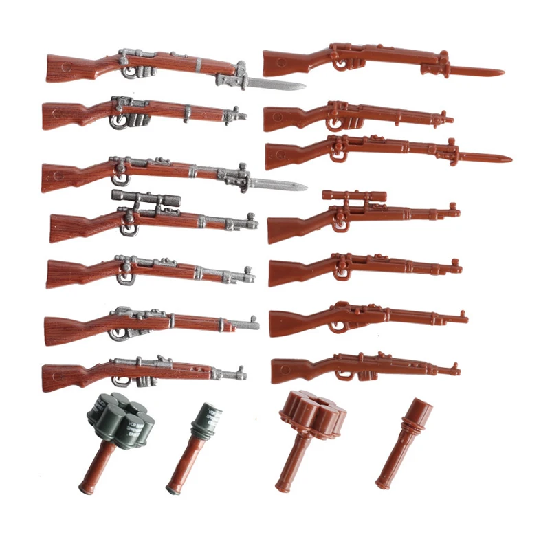 Оружие строительные блоки Мпц WW2 военное оружие серии винтовка противотанковая