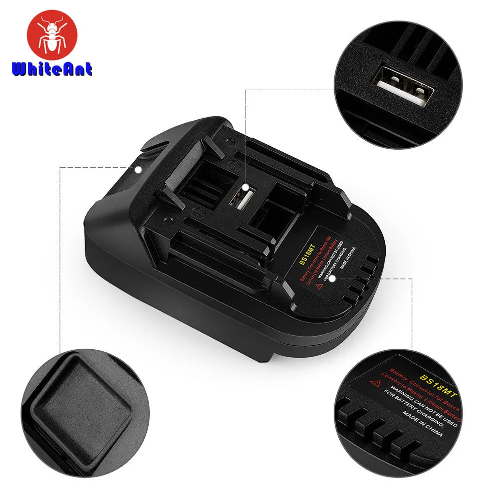 

Battery Adapter BS18MT Converts For BOSCH 18V BAT609 BAT618 Lithium Batteries To For Makita 18V BL Series Tools Li-Ion Battery