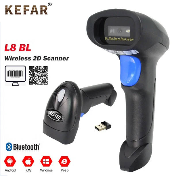 l8bl bluetooth 2d barcode reader and s8 qr pdf417 2 4g wireless wired handheld barcode scanner usb support mobile phone ipad free global shipping