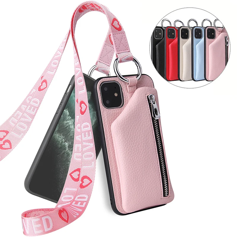 Модный кожаный чехол бумажник для iphone 11 Pro дизайнерский держатель карт на молнии 6