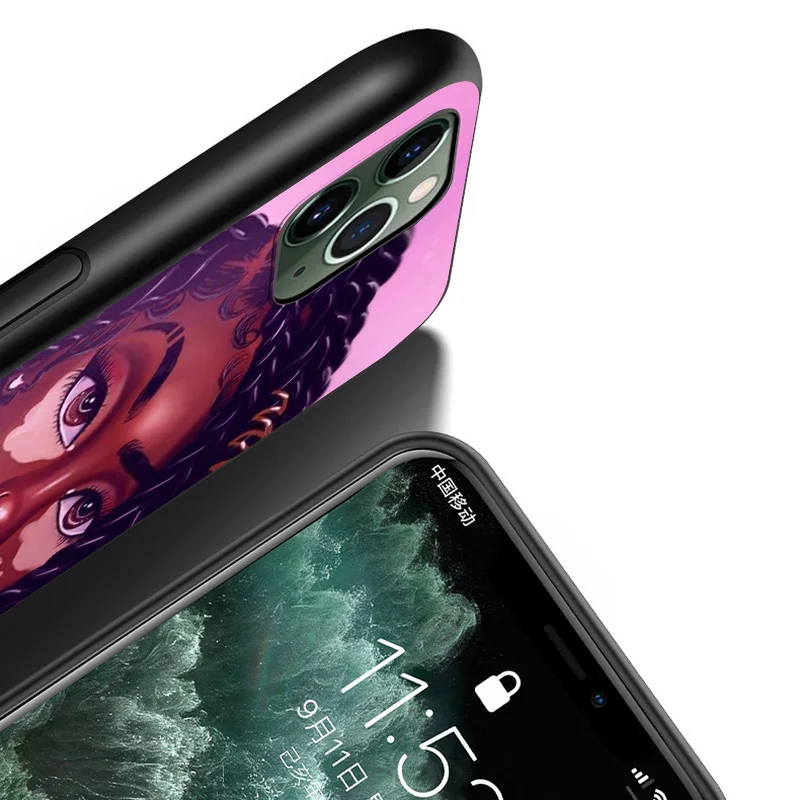 

African Girls For Apple iPhone 12 11 XS Pro Max Mini XR X 8 7 6 6S Plus 5 SE 2020 Black Cover Phone Case