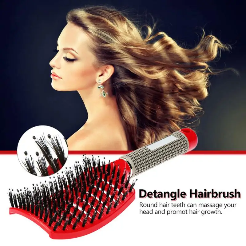 

Haarborst Hair Scalp Massage Comb Brosse demelante cheveux crepus Hairbrush Bristle Detangle Hair Hairdressing Styling Tools