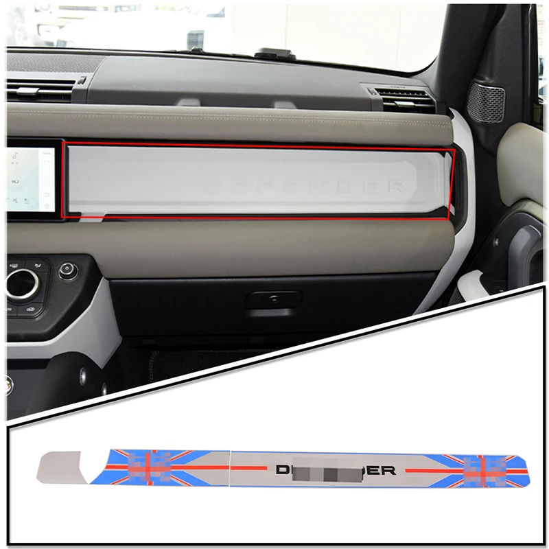 

For Land Rover Defender 90 110 2020-2022 Co-pilot Dashboard Hollow Panel Car Styling Stainless Steel Car Modification Parts LHD