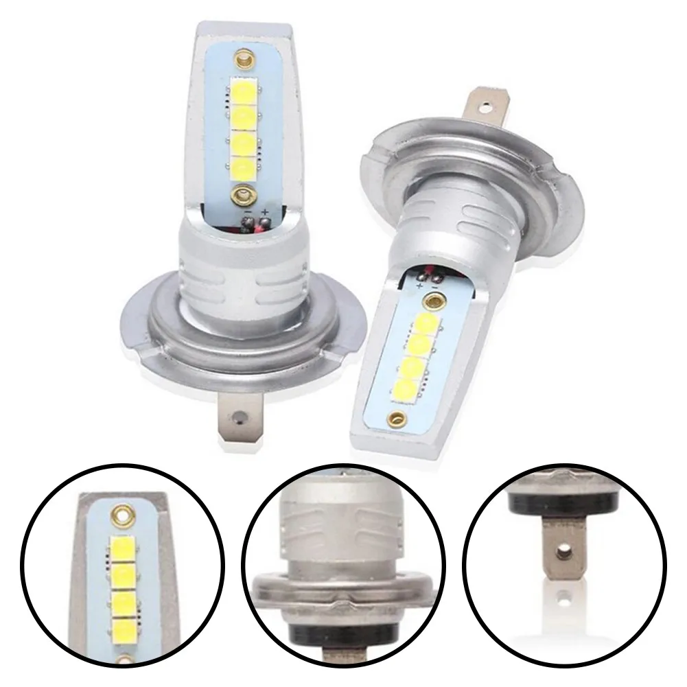 

2X Car Fog Lights H7 40W 8SMD Highlight Decoding Fog Lamp Car LED Fog Lamp Motorcycle Bulb 6063 Aviation Aluminum Profile