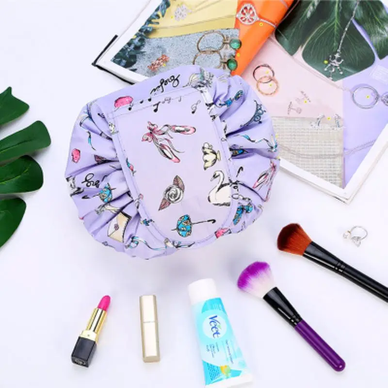 

Korean Flush Makeup Organizer Travel Artifact Small Fresh Storage Bag Creative Colorful Rope Makeup Jewerly Storage Case