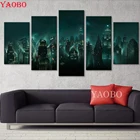 Алмазная вышивка 5 шт., картина 5d сделай сам с изображением городских зданий, ночного вида, квадратная мозаика, вышивка крестиком, декор для гостиной