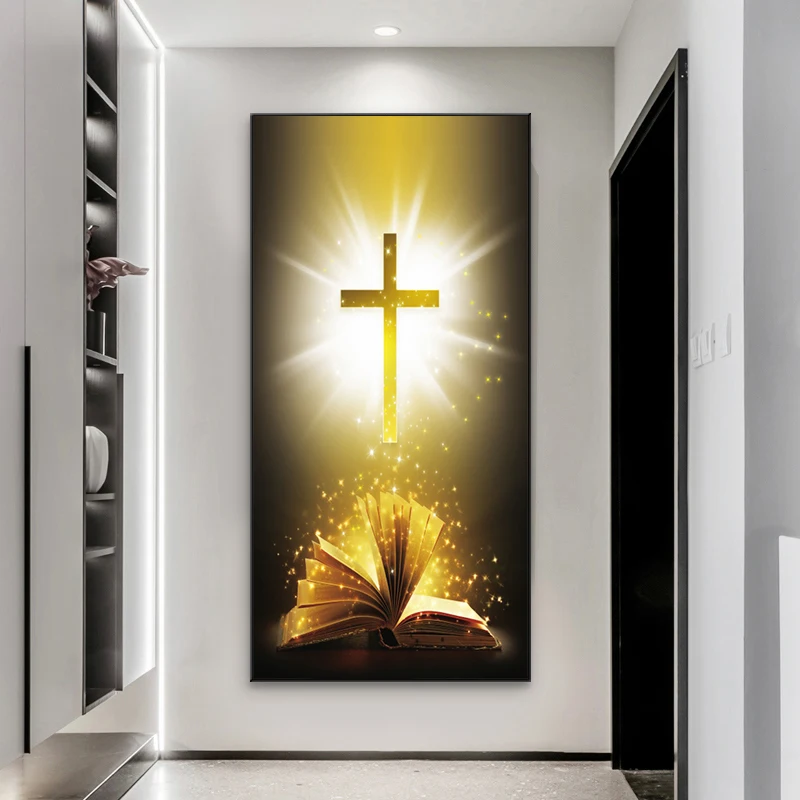 

Crucifix Jesus Religion Prints Canvas Posters Christ Bible Home Decor Paintings corridor Wall Art Picture Modular Living Room