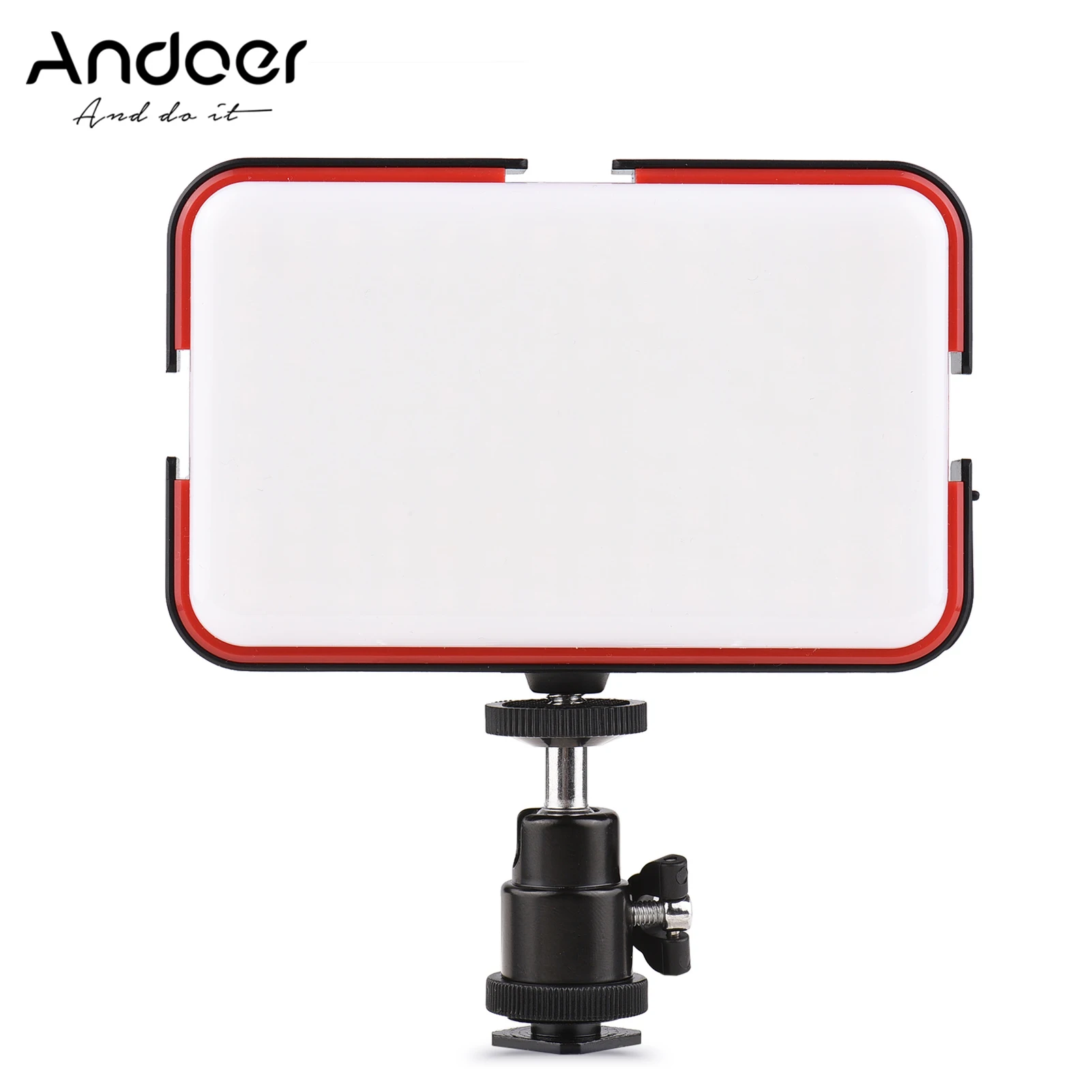 

Andoer LED Video Light Photography Fill Light 140pcs LED Beads Dimmable 2500K-8500K IP63 Waterproof with Mini Ballhead Adapter