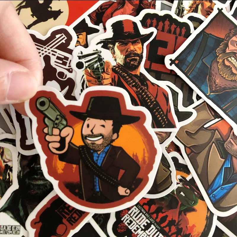 50 шт./компл. наклейки для игры Red Dead Redemption ноутбука ПК скейтборда велосипеда