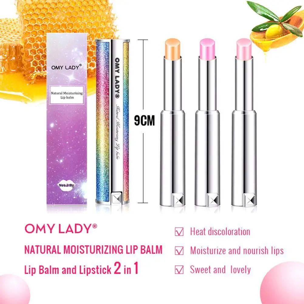 

Heat Discoloration Lip Balm Beewax Moisturizing Nourishing Lines Natural Lip Extract Lipstick Makeup Lip Plumper F6L6