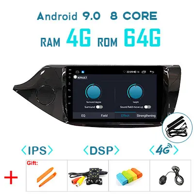 9.0 4G 64 DSP 4G 64G Android 9,0 1280P Carplay автомобильное радио для Kia Ceed JD 2013- gps навигация DSP ips экран Аудио стереосистемы без DVD плеера - Цвет: 9.0 4G 64 DSP