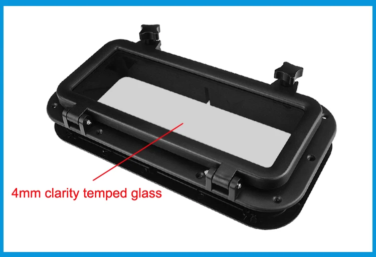 Морская Лодка Яхта RV порт отверстие ABS пластик прямоугольные люки порт огни замена Водонепроницаемый окна порт отверстие порт свет