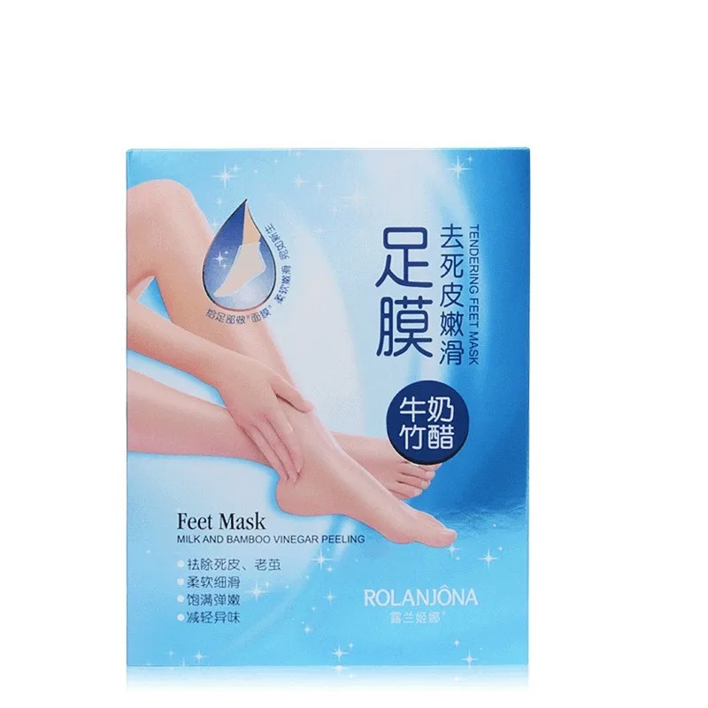 10 шт. = 5 пар маска для ног ROLANJONA Бамбуковая с уксусом молочная мембрана