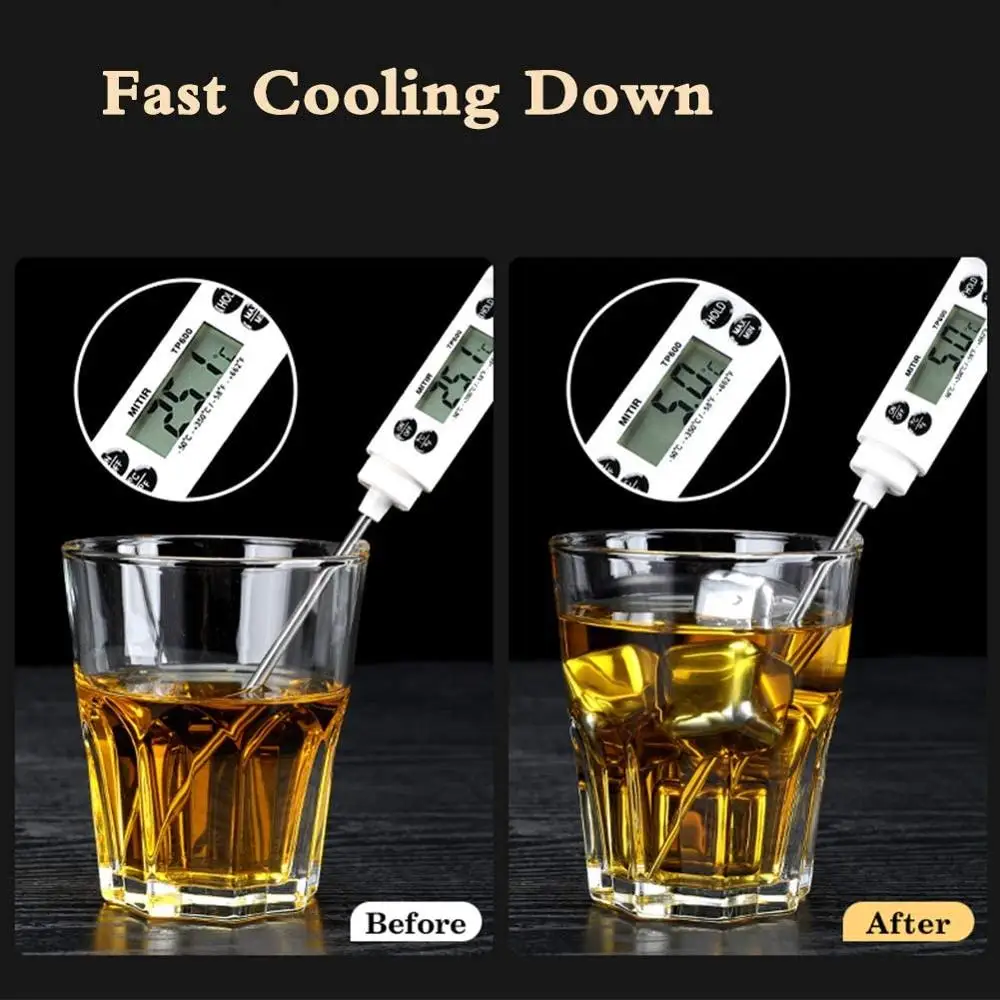 Камни для виски кубик льда из нержавеющей стали камни быстрого замораживания