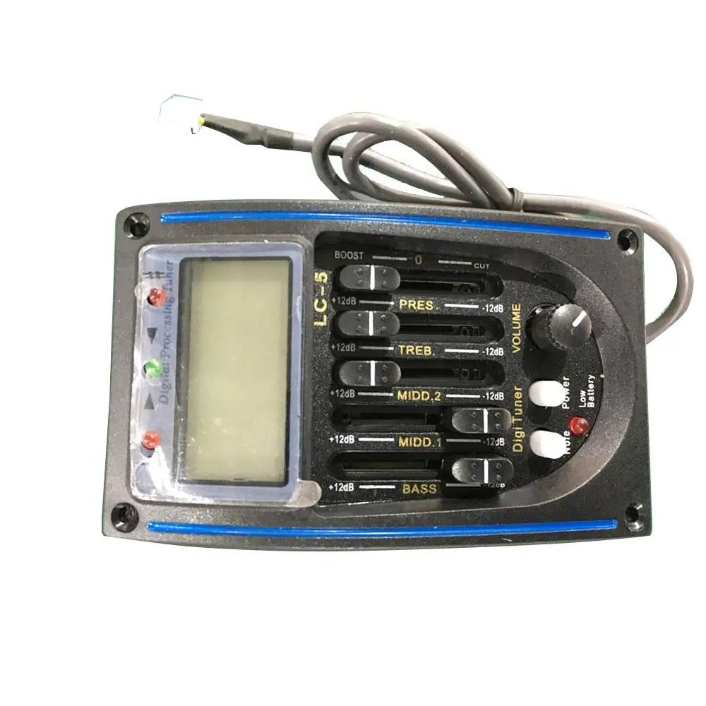 

Acoustic 5-Band Guitar EQ Piezo Pickup LCD Display Tuner Equalizer System