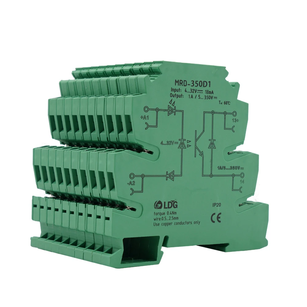 MRD-350D1 10 шт. Напряжение РЕЛЕ Светодиодный индикатор 1A Вход: 5V 12V 24V DC Выход: 12-350VDC SSR
