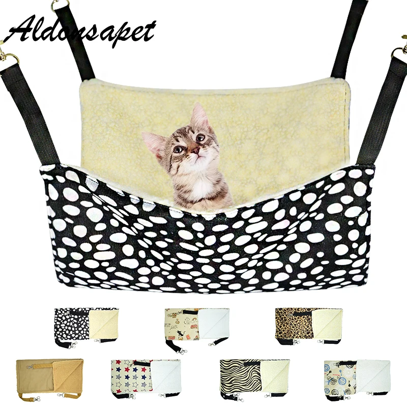 

Гамак для кошек и домашних животных, подвесная кровать из мягкого хлопка, Зимний Теплый Гамак для хомяка, кролика, котенка, настольное кресл...