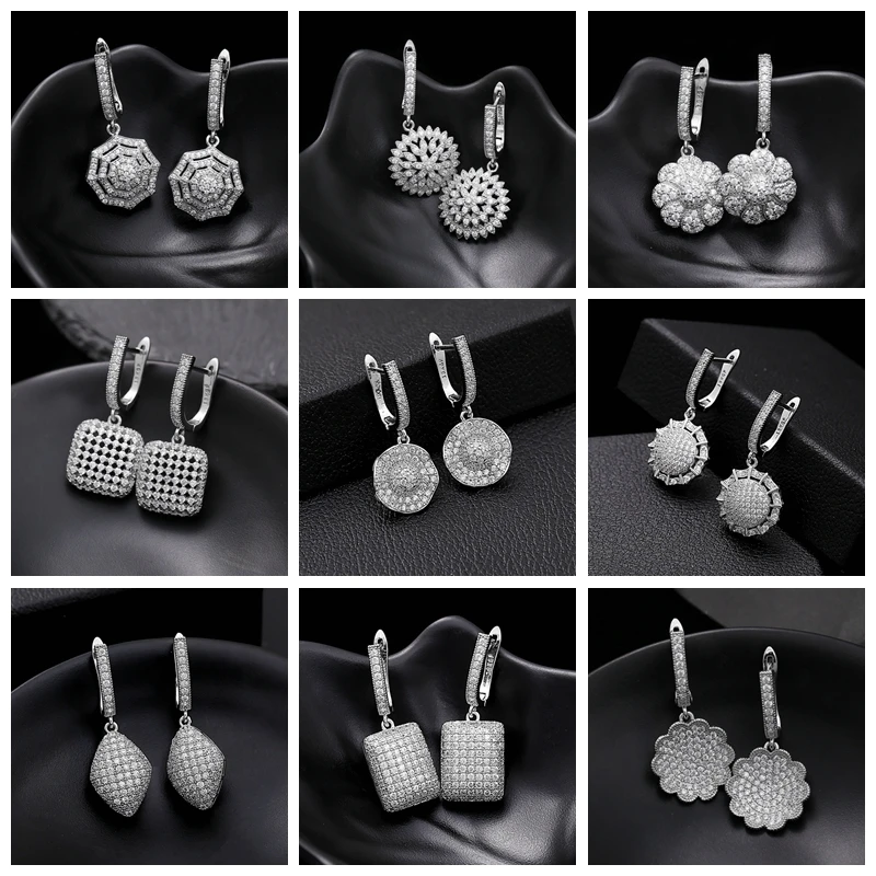 Высокое качество Для свадьбы серьги в виде колец Plt элегантные ювелирные изделия