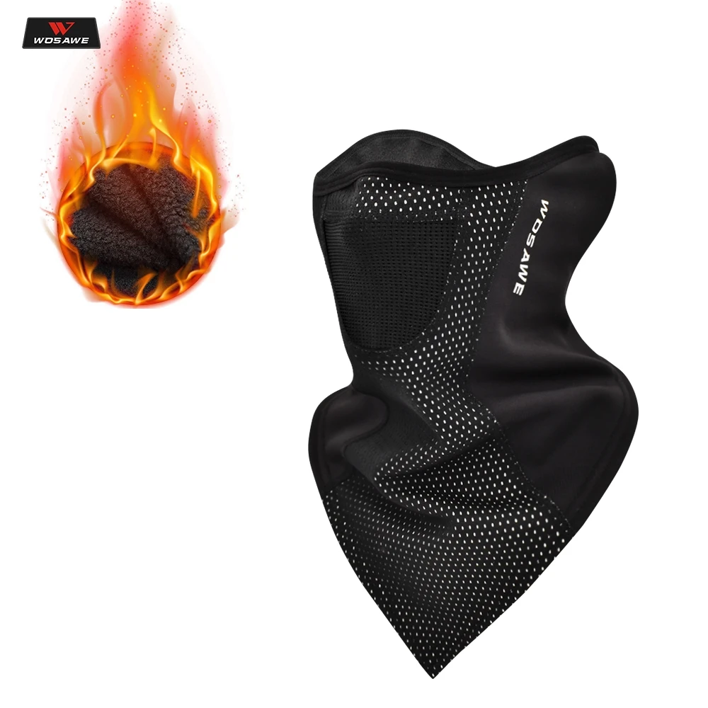

Winter Fleece Motorcycle Half Face Mask Cover Anti-dust Windproof Face Mask Hat Neck Warmer Helmet Skiing Face Shield Balaclava