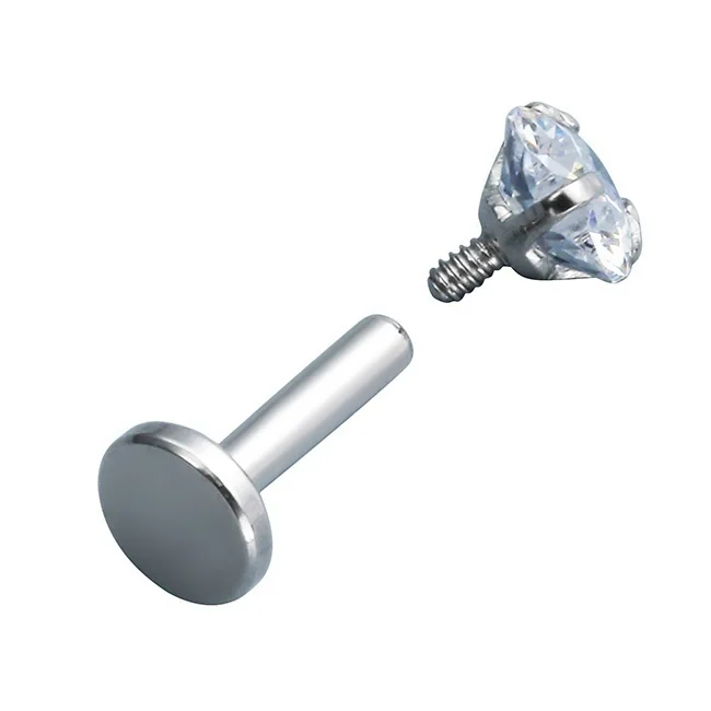 Multi-shaped Heart/Square/Star Cubic Zircon Lip Rings Nose Studs Helix Earring Stainless Ring Steel Jewelry Piercing Grillz | Украшения и