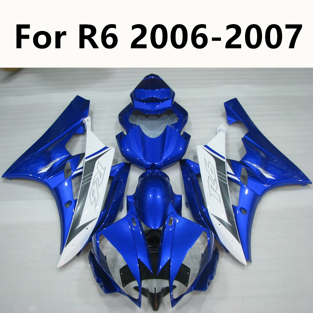 Мотоцикл YZF600 06 07 кузов капот полный обтекатель для YAMAHA R6 2006 2007 инъекция ABS Синий