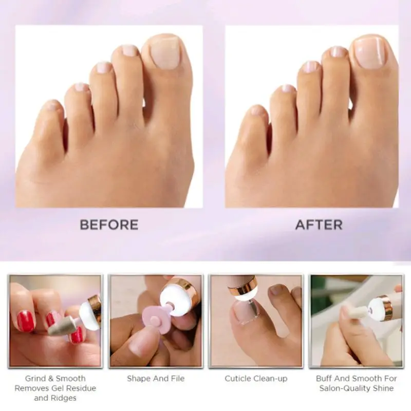 

Electric Manicure Set 5-in-1 Electric Manicure Nail Drill File Grinder Grooming Kit Includes Callus Remover Nail Manicure