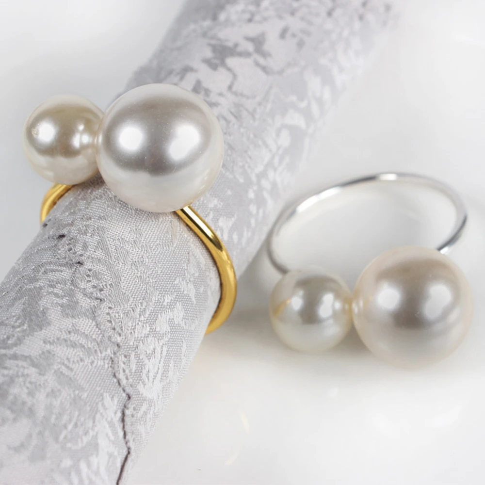 

Creative personality metal napkin ring the toast button ring napkin western buckle napkin ring pearl meal