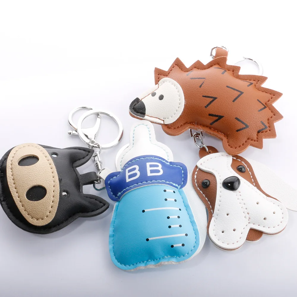 Брелок для ключей ежик аксессуары модные чехлы и сумки искусственная кожа